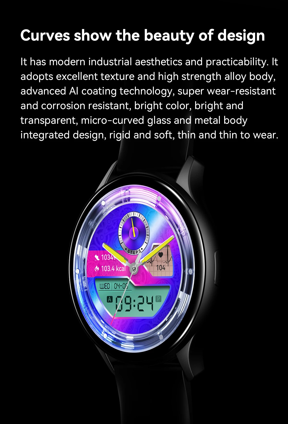 Touchscreen NFC Outdoor Smart Watch Waterproof Amoled Display
