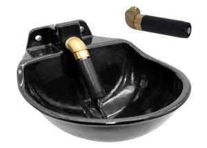 China Durable Cast Iron Cattle Water Bowls Easy Cleaning Enameled Surface factory