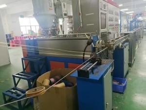 China FTTH Drop Fiber Optic Cable Machine , Low Noise Wire Making Machine factory