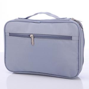 China Simple Pure Color Blank Makeup Brush Bag Portable Travel Makeup Bag factory
