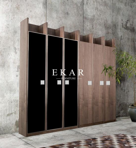 Latest Furniture Wooden With Glass Doors Models Bookcase European Style KSL