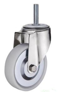 China 5 inch threaded stem nylon trolly wheels factory