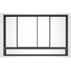 Modern Customized Powder Coating Aluminum Sliding Window High Security Antitheft