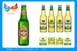Beer Label Glass Bottle Label Wine Label Silver Vacuum Metallized Paper Single