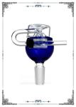 14MM Male Joint Blue Glass Honey Bucket Brosilicate Glass Bong Bowls With Carb