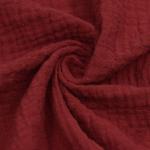 125-130GSM Four Layers Crinkle Cheesecloth Fabric Red Gauze Fabric
