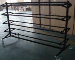 Heavy Duty Vinyl Roll Floor Storage Rack , Metal Iron Tube Vinyl Roll Holder