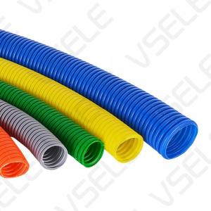 China Wave TubingPE Pipe Tube Wiring Sleeve Flexible Corrugated Bellow Tube Pipe For Fresh Air System Air Conditioning factory