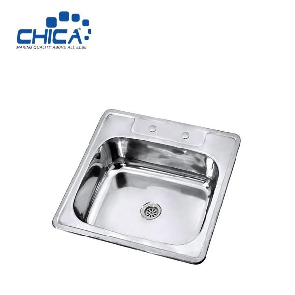 Silver-white Color Stainless Steel Kitchen Sink Single Bowl Kitchen Sink