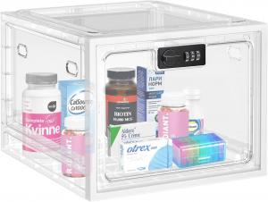 China Medicine Lock Box, Lockable Storage Box For Safe Medication Storage, Large Capacity Lockable Box Container on sale