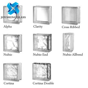 China Building Transparent Glass Block Brick Size Customized Hollow Porosity factory