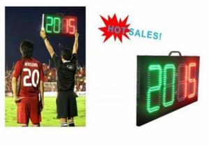 China Digital Number 2 Color LED Soccer Substitution Board 2 Side IP62 Light Weight factory