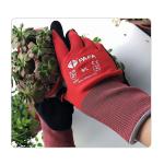 15 Gauge Red Seamless Knitting Women Protective Gardening Latex Gloves