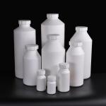 White Plastic PTFE Bottle Wide Mouth For Lab Reagent 50ML-20L