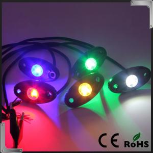 China RGB Bluetooth Control 9-32V DC Led Rock Light , IP68 Jeep Off Road Rock Lights factory