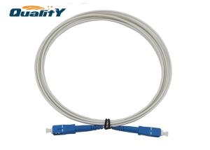 China Drop Cable SC UPC To SC UPC Fiber Optic Patch Cord Simplex White Color factory