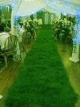 Indoor Artificial Grass For Decoration Green Heavy Metal Free