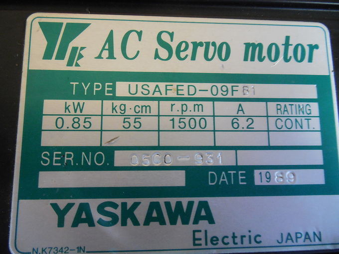 USAFED-09FB1 Yaskawa 0.85kw Big Powerful Electric Motors Control