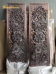 China 201 304 Antique Bronze Hotel Decoration Stainless Steel Room Divider factory