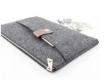 Wholesale top grade dark grey office felt laptop sleeve,felt laptop case