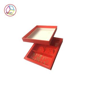 China Red Paper Cupcake Boxes , Cupcake Favor Boxes With Clear Window factory