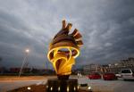 Contemporary Outdoor Bronze Sculpture , Decorative Modern Abstract Bronze