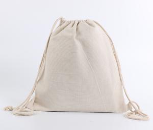 China Pure Natural Calico Sports Drawstring Backpacks With Logo Print Wash In The Water factory