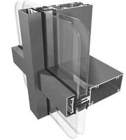 China High Security Aluminium Curtain Wall , Flexible Convenient Steel Curtain Wall System factory