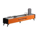 Marble Top Metal Legs Simple With Wood Cabinet Modern Tv Stand