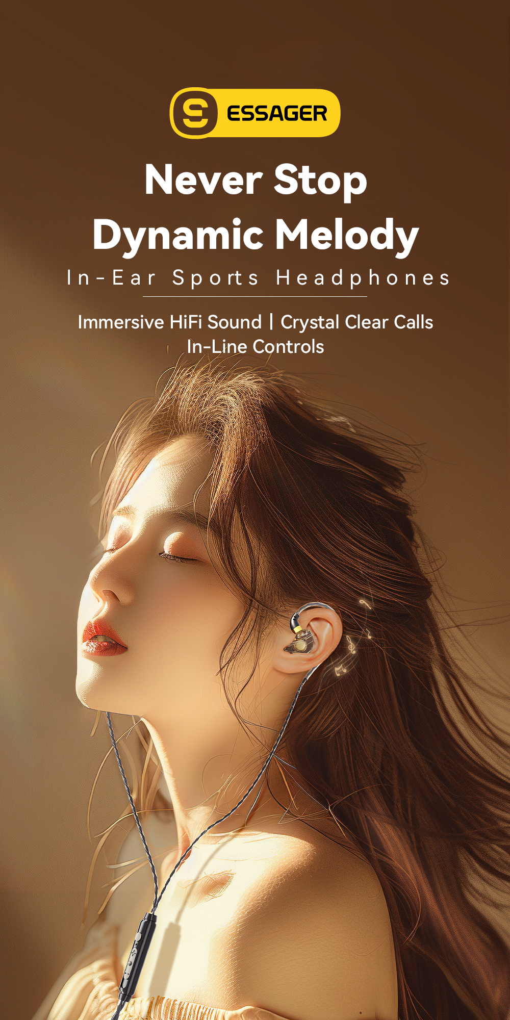 3.5mm Jack Aux USB Type C Earphone With HiFi Touch Control