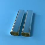 Silver Plated Custom Quartz Flow Tubes Double Bore