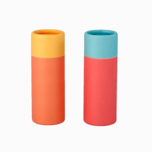 China Food Grade Paper Cylinder Containers Embossed Debossed CMYK Printing on sale