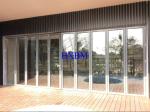 EPDM External Aluminum Folding Doors 12A Glass 75mm Depth