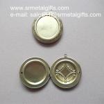 2" brass locket box compact, openable 2 inch solid brass photo locket compacts