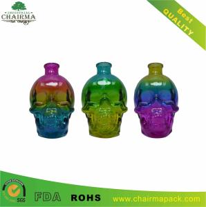 China Skull-shape Glass Bottle for Vodka or Whisky factory