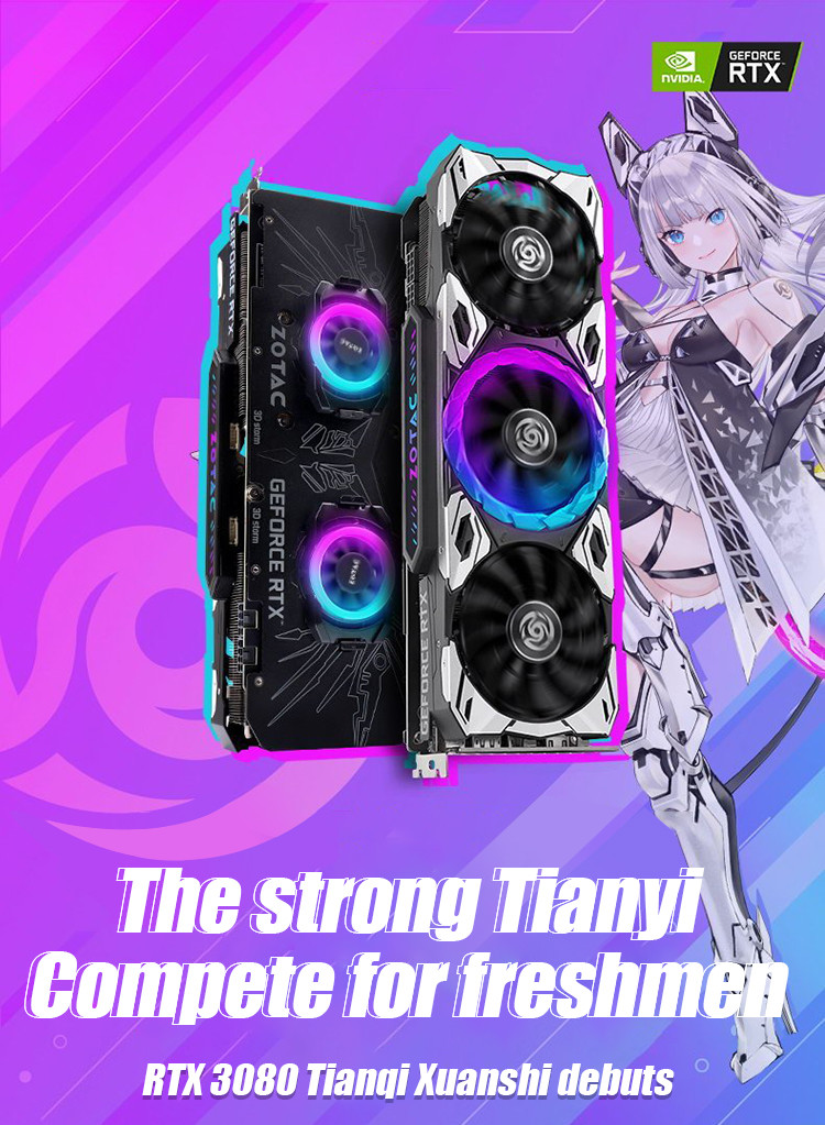 19000MHz Computer Game Graphics Card GeForce RTX 3080 10G6X Apocalypse GOC 320bit