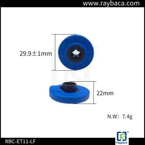 China 134.2KHz TPU RFID Animal Ear Tag Anti - Collision Small Round Shape factory