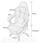 Modern Design Style Swivel Chair Gaming Chair with Footrest and Adjustable