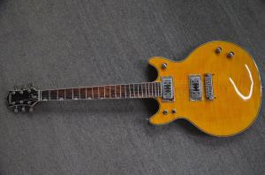 China Grets guitar Tiger maple body top gretsch signature LP custom style electric guitar Grover tuner installed Quality pic factory