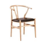 Hotel Modern PU Leather Solid Wood Dining Chair with NO Folding and Modern Horn