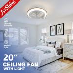 Small Size Bedroom Ceiling Fan with High Airflow 20 Inch Diameter and Remote