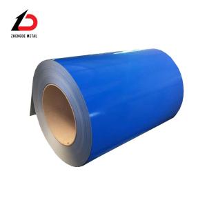 China Hot Rolled 0.5*1250mm 3019 Ral 5030 Ral 9002 Ral 3020 PPGI Dx51d 20/5um 0.47mm Thick Color Coated /Prepainted Galvanized Steel Coil factory