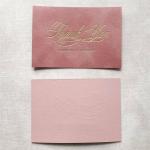 Pink Gold Foil Wedding Thank You Cards Stickers Small Business Packaging Card