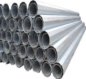 China 60FT Dodecagonal Electrical Power Pole Hot Dip Galvanized Direct Burial factory