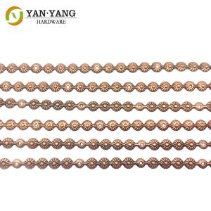 China Upholstery metal sofa nail trims nail head strip 11 mm decorative nail strip factory