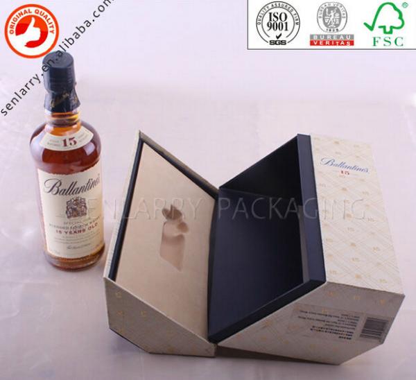 Promotional recyclable folding leather wine box design certificated by ISO BV