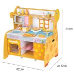 Family 66cm Wooden Miniature Kitchen Set Wooden Toy Kitchen Accessories