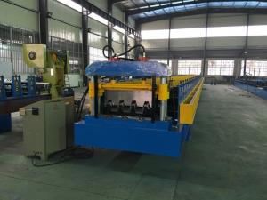 China Double Line Sheet Metal Roll Forming Machines , Floor Deck Metal Stud Roll Forming Machine factory
