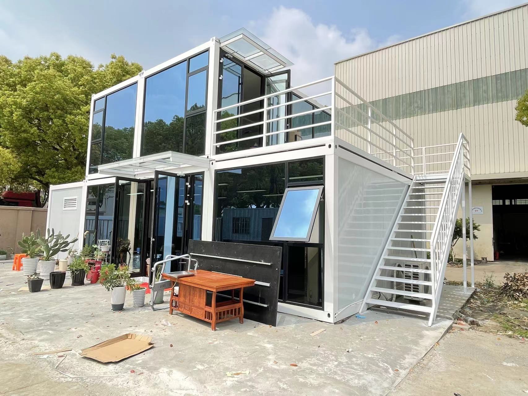 Outdoor Construction Site Prefabricated Modern Design Office Building with Galvanized Steel Bending 180g