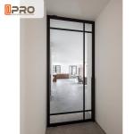 Energy Efficient Aluminum Pivot Doors Swing Open Style With Tempered Glass Glass